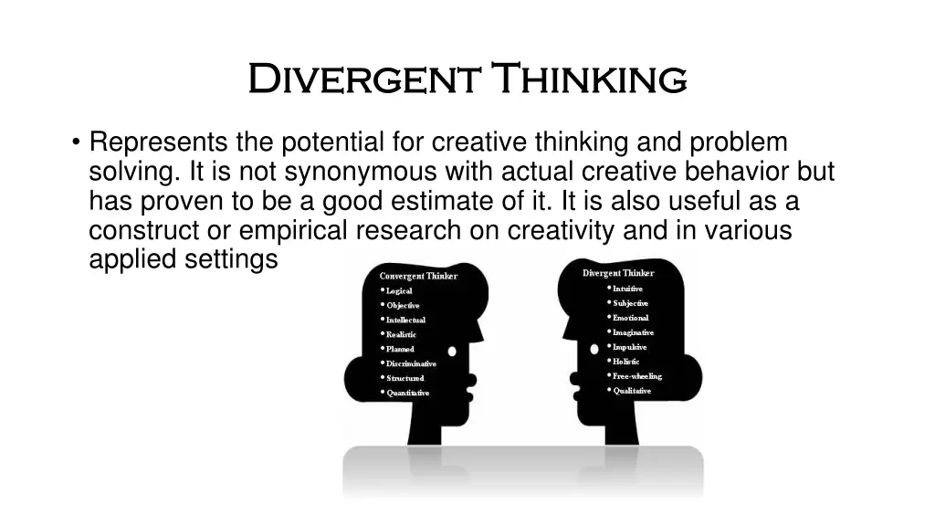 divergent thinking divergent thinking