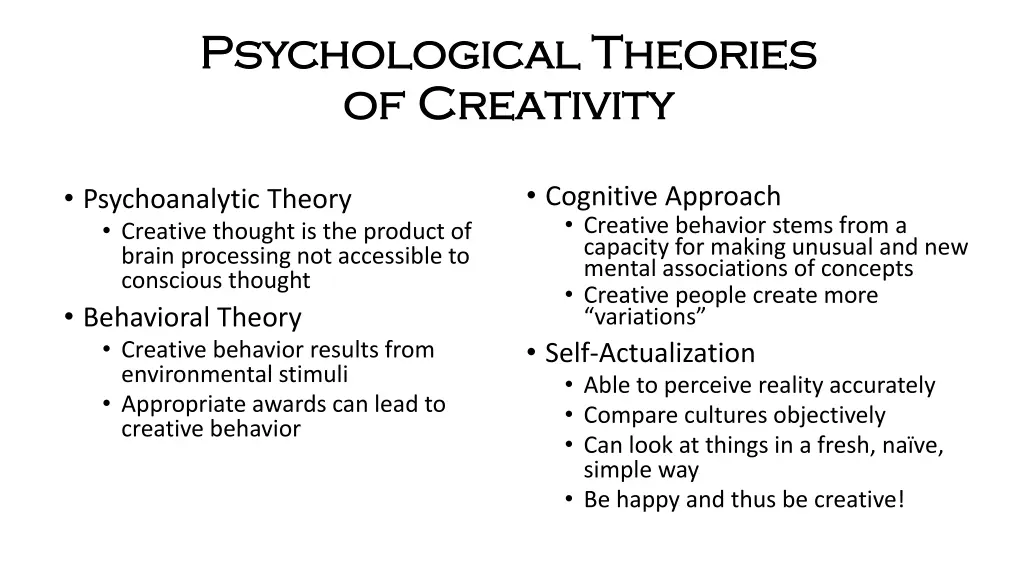 psychological psychological theories