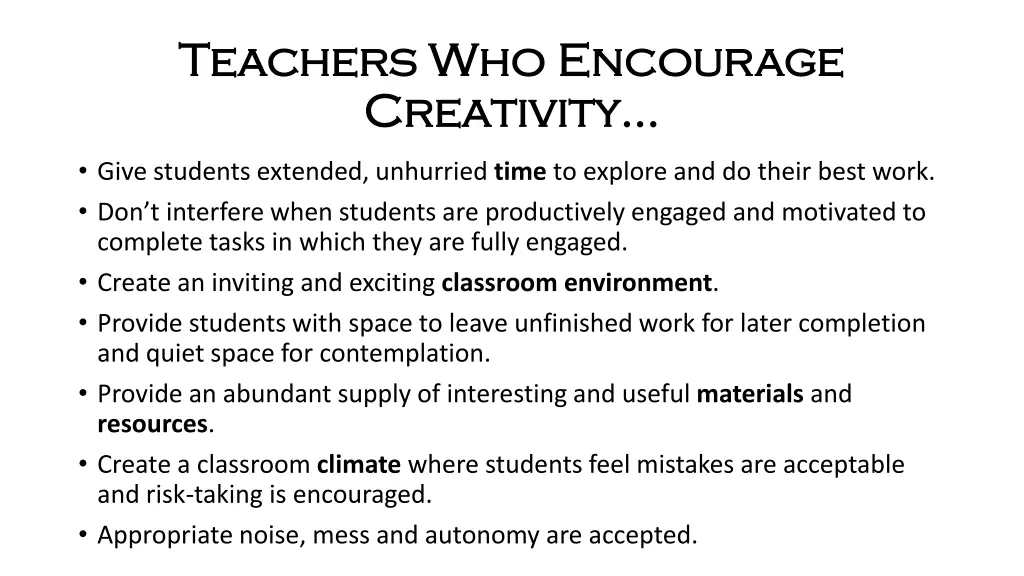 teachers who encourage teachers who encourage