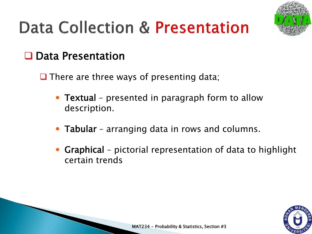 data presentation 1