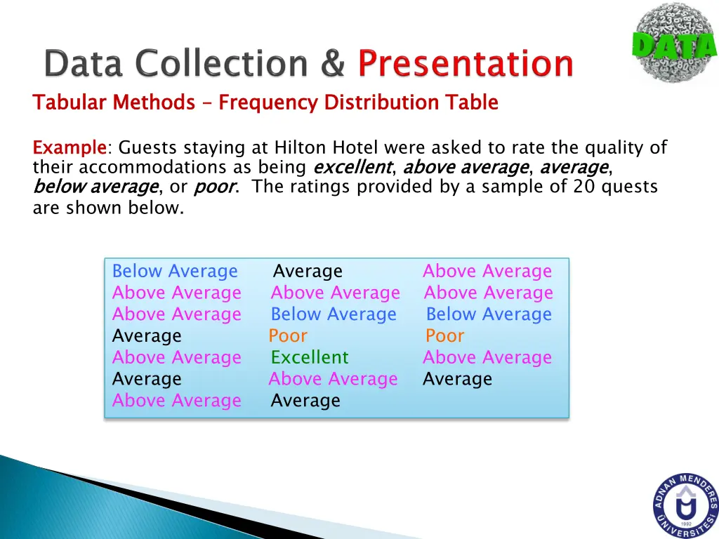 tabular methods 1