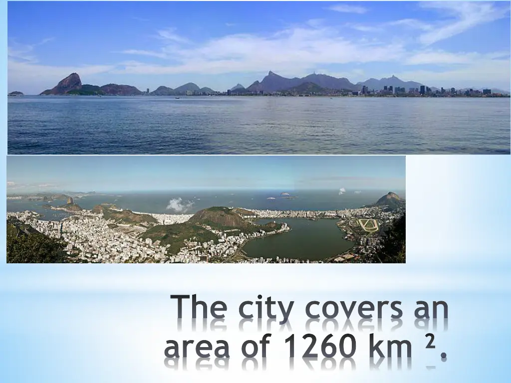the city covers an area of 1260 km