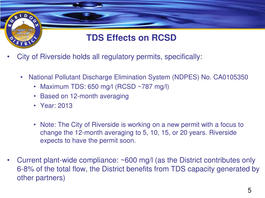 tds effects on rcsd 2