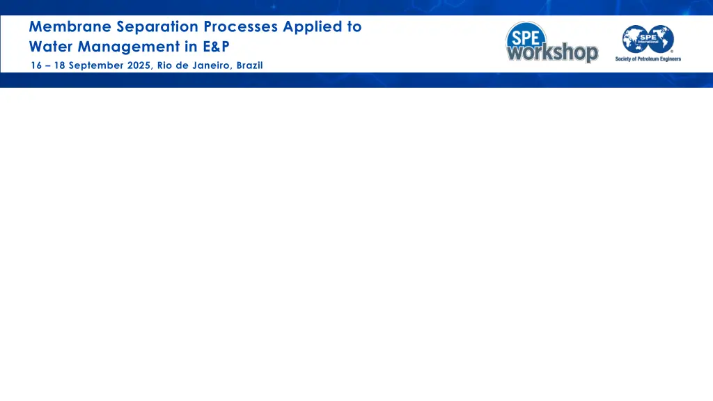membrane separation processes applied to water 1