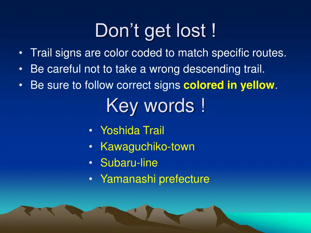 don t get lost