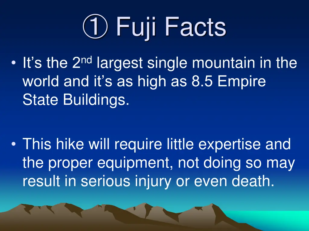 fuji facts