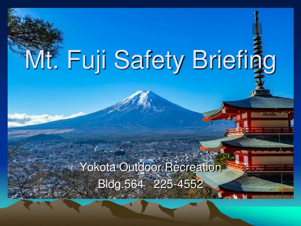 mt fuji safety briefing