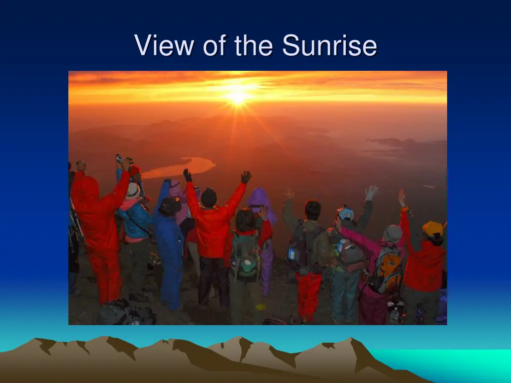 view of the sunrise