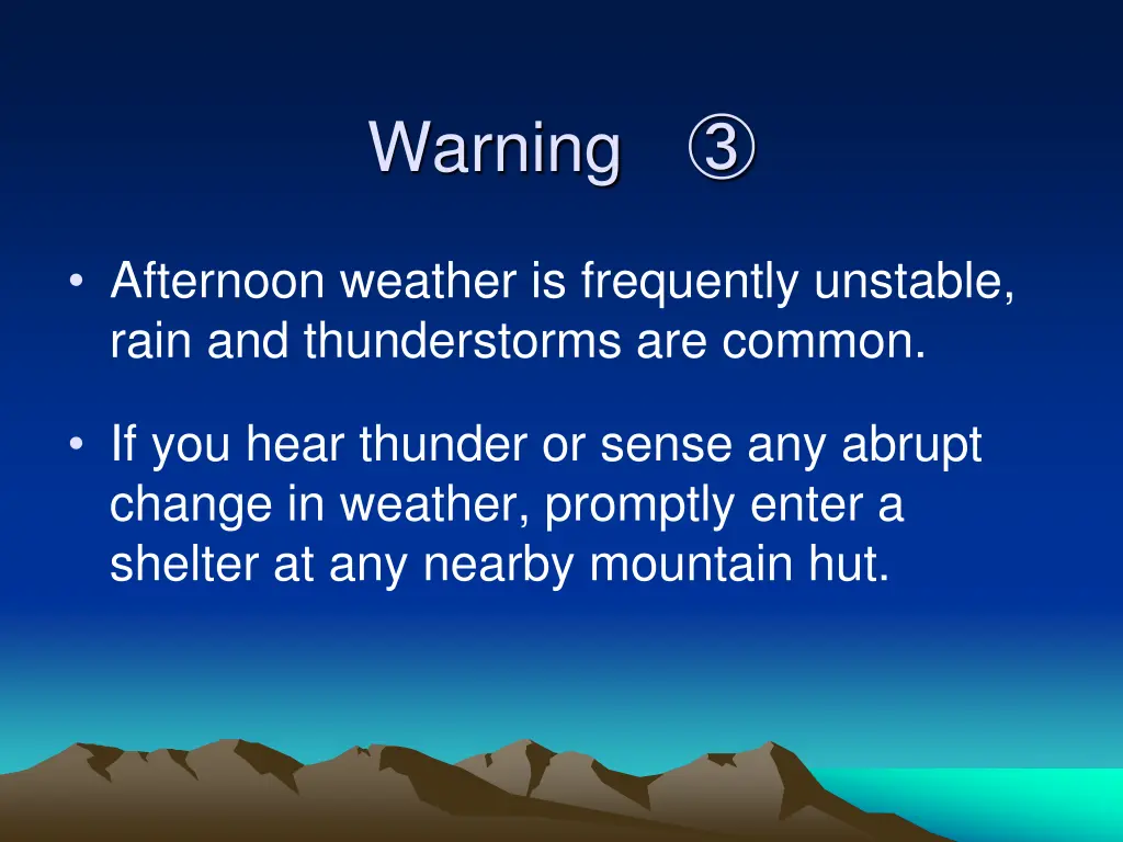 warning 2