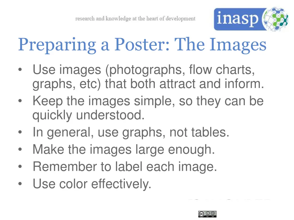 preparing a poster the images