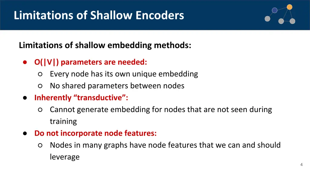 limitations of shallow encoders