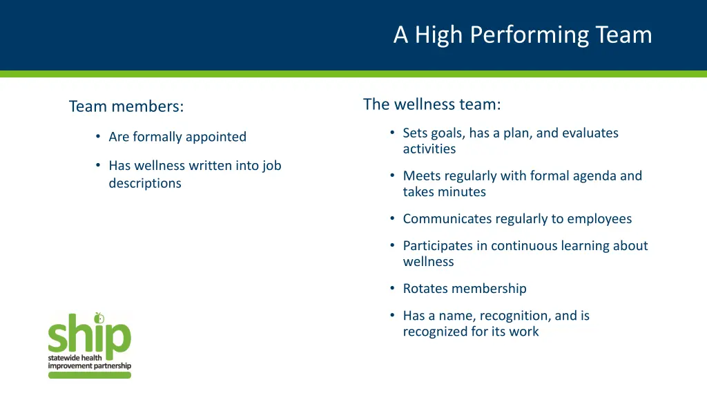 a high performing team