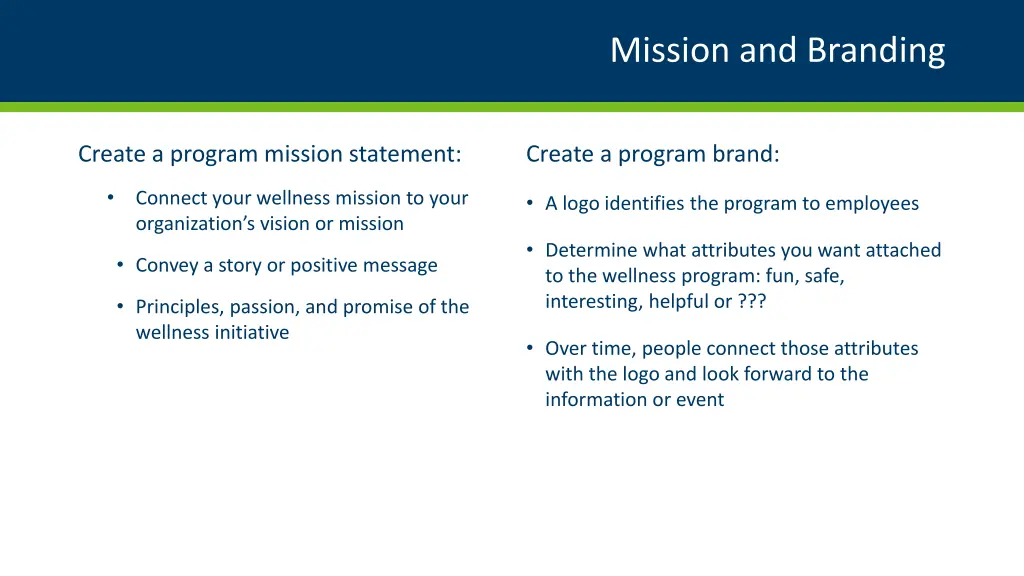 mission and branding