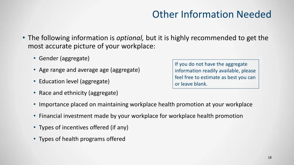 other information needed