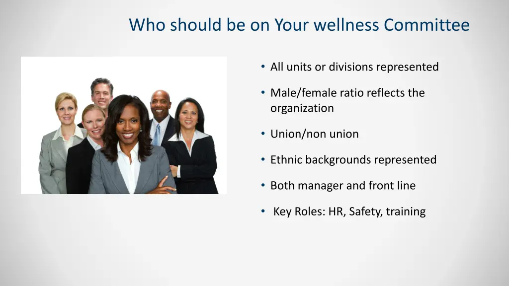 who should be on your wellness committee