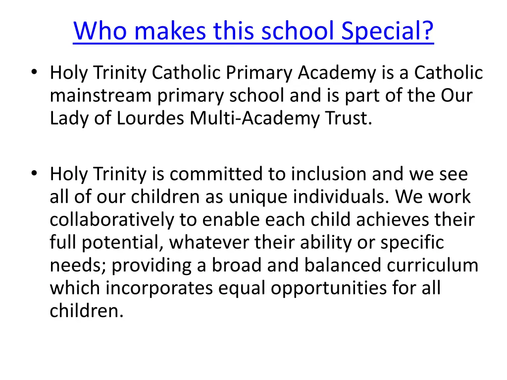 who makes this school special 1