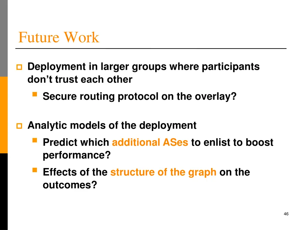 future work