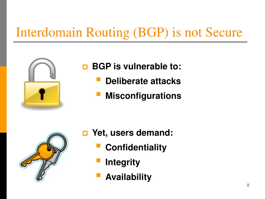 interdomain routing bgp is not secure