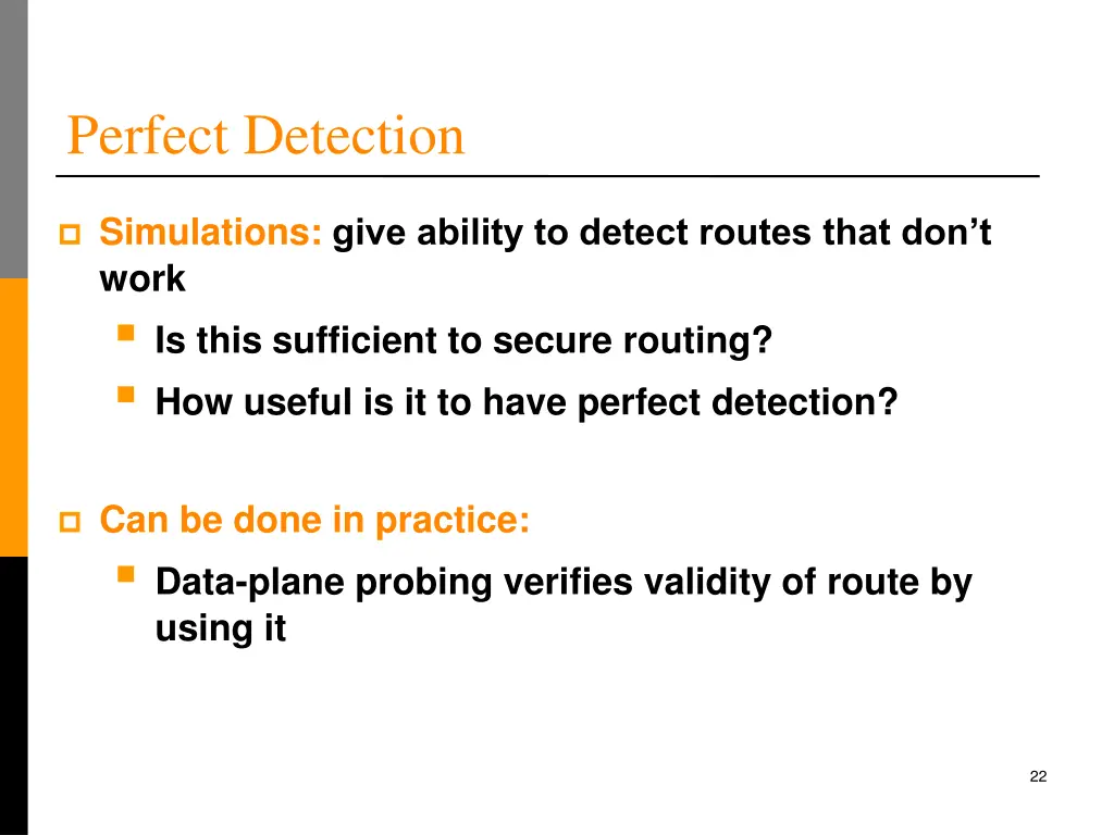 perfect detection