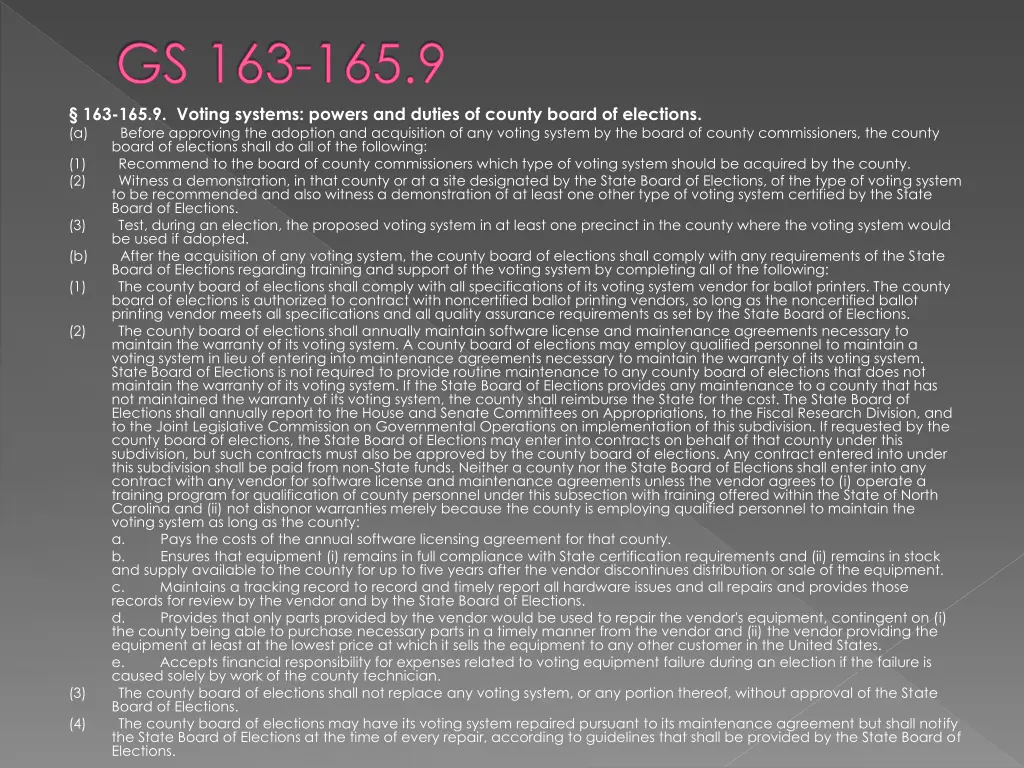 gs 163 165 9 163 165 9 voting systems powers