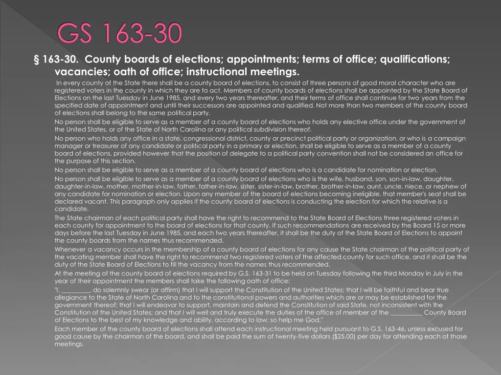 gs 163 30 163 30 county boards of elections