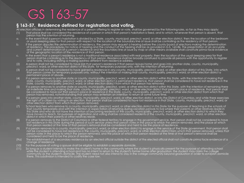 gs 163 57 163 57 residence defined