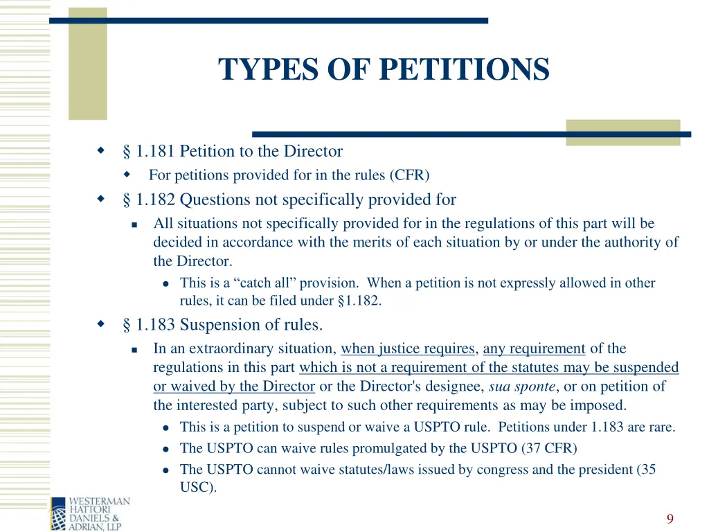 types of petitions 1