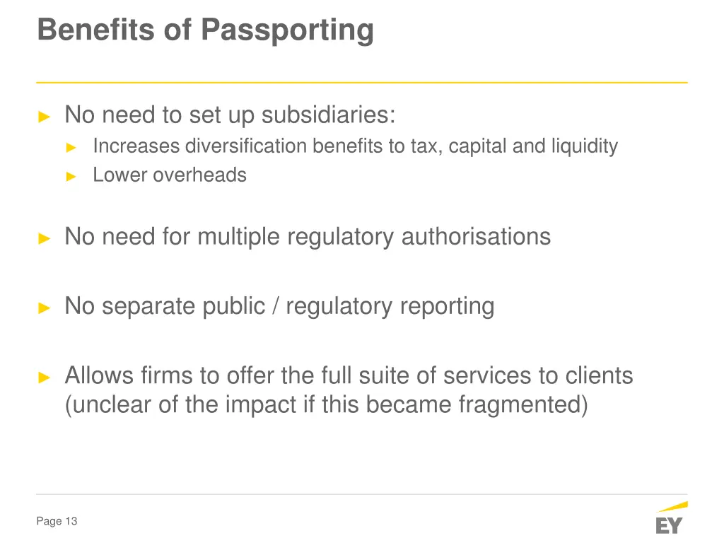 benefits of passporting