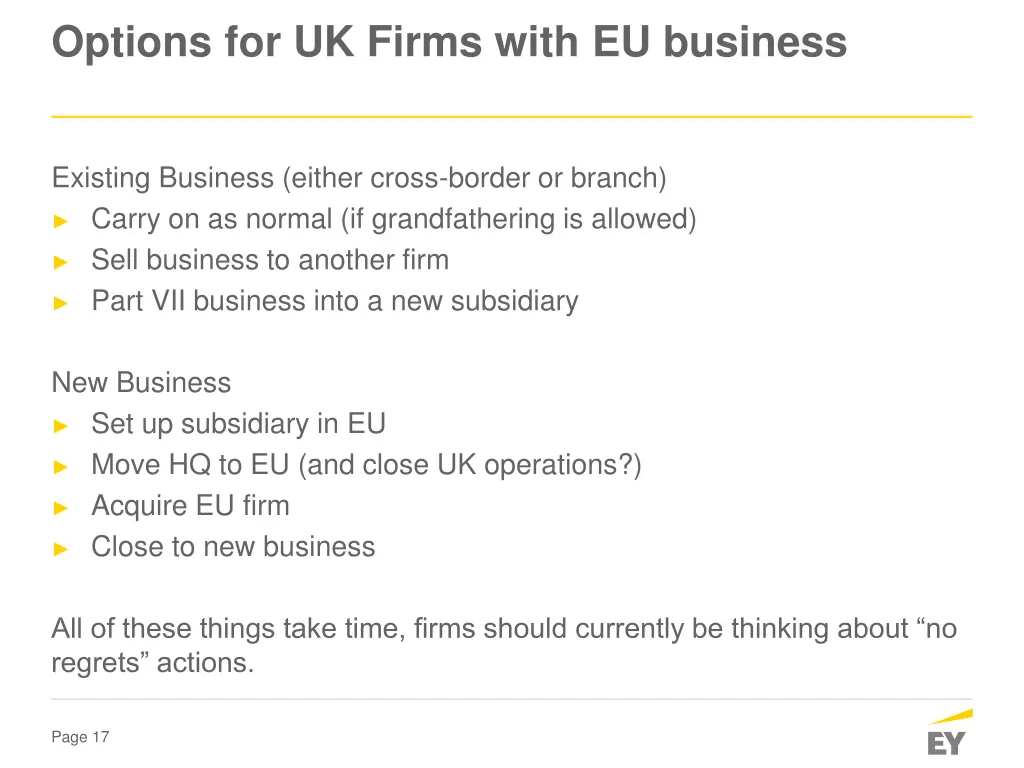 options for uk firms with eu business