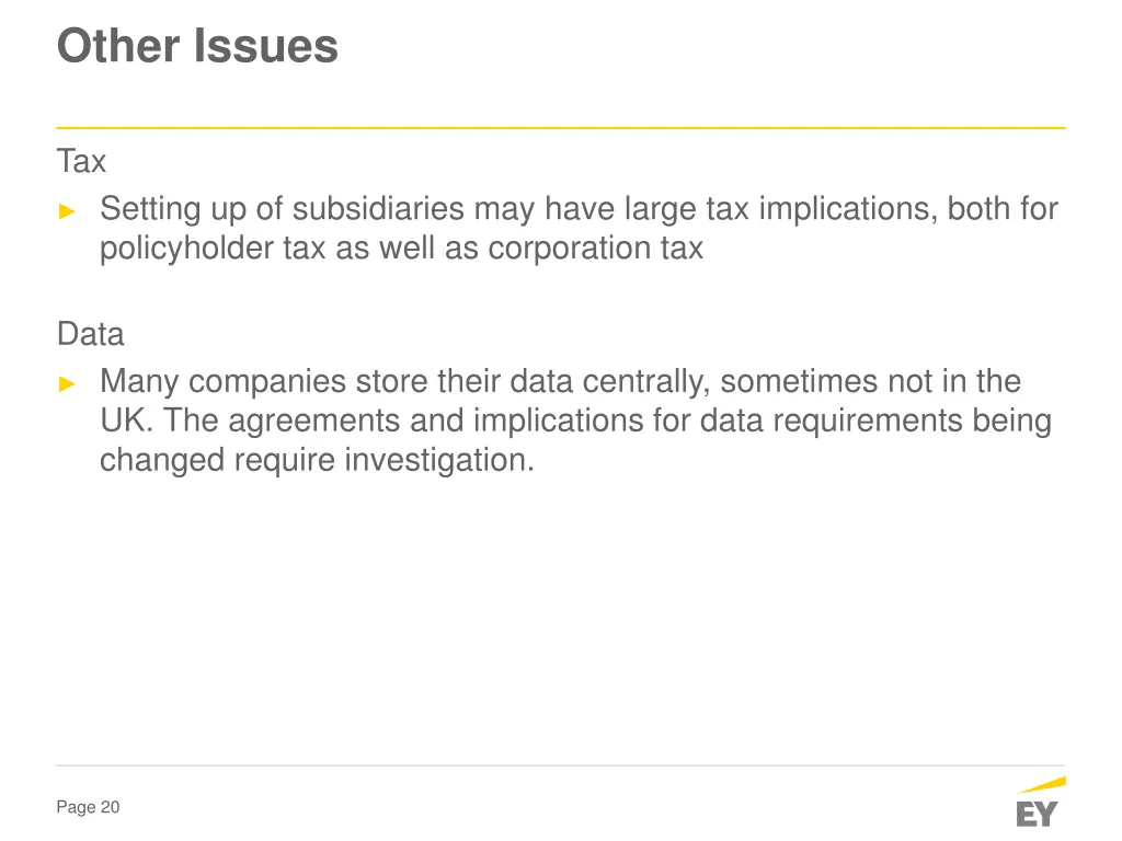 other issues