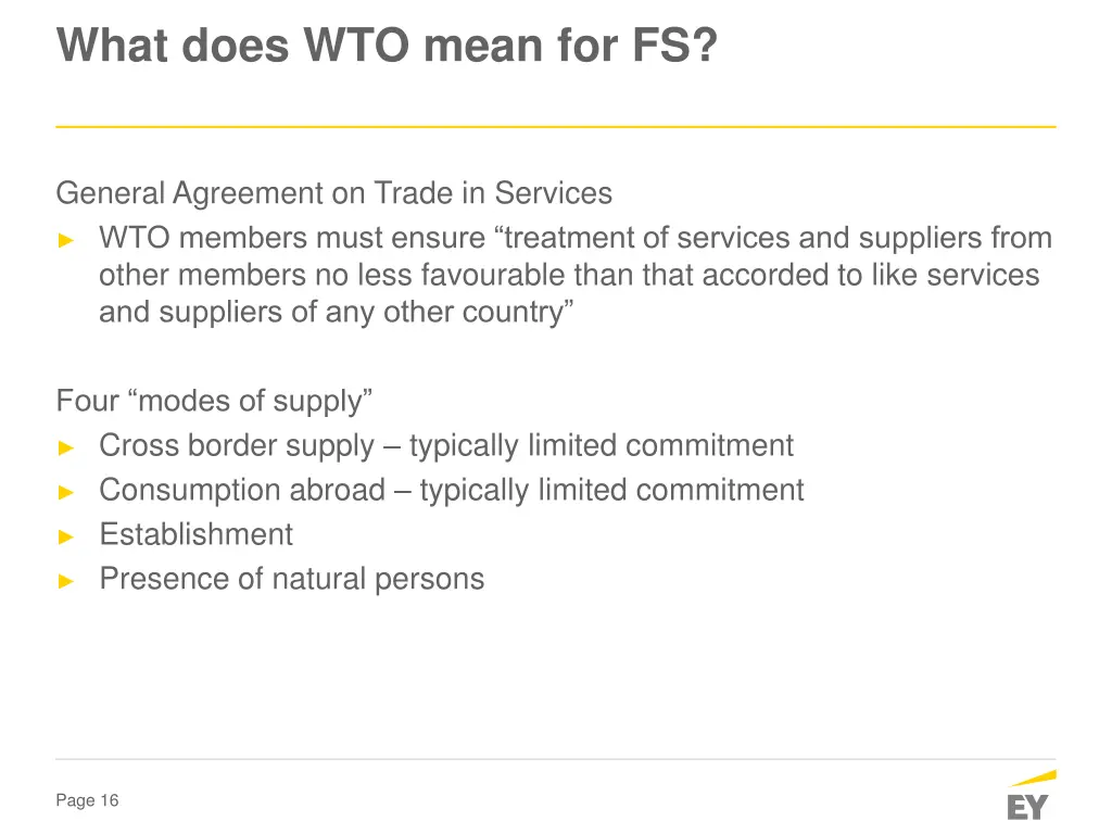 what does wto mean for fs