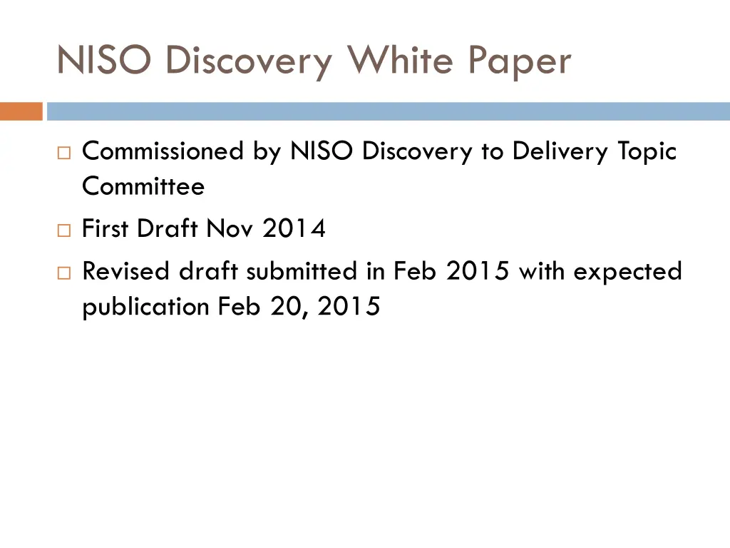 niso discovery white paper