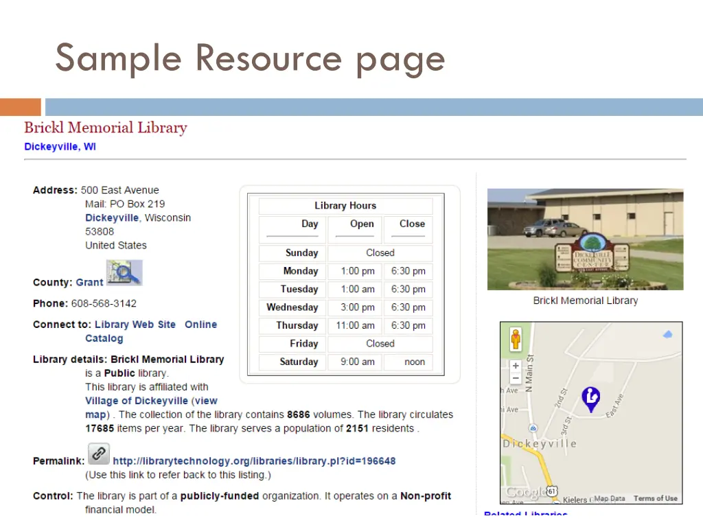 sample resource page