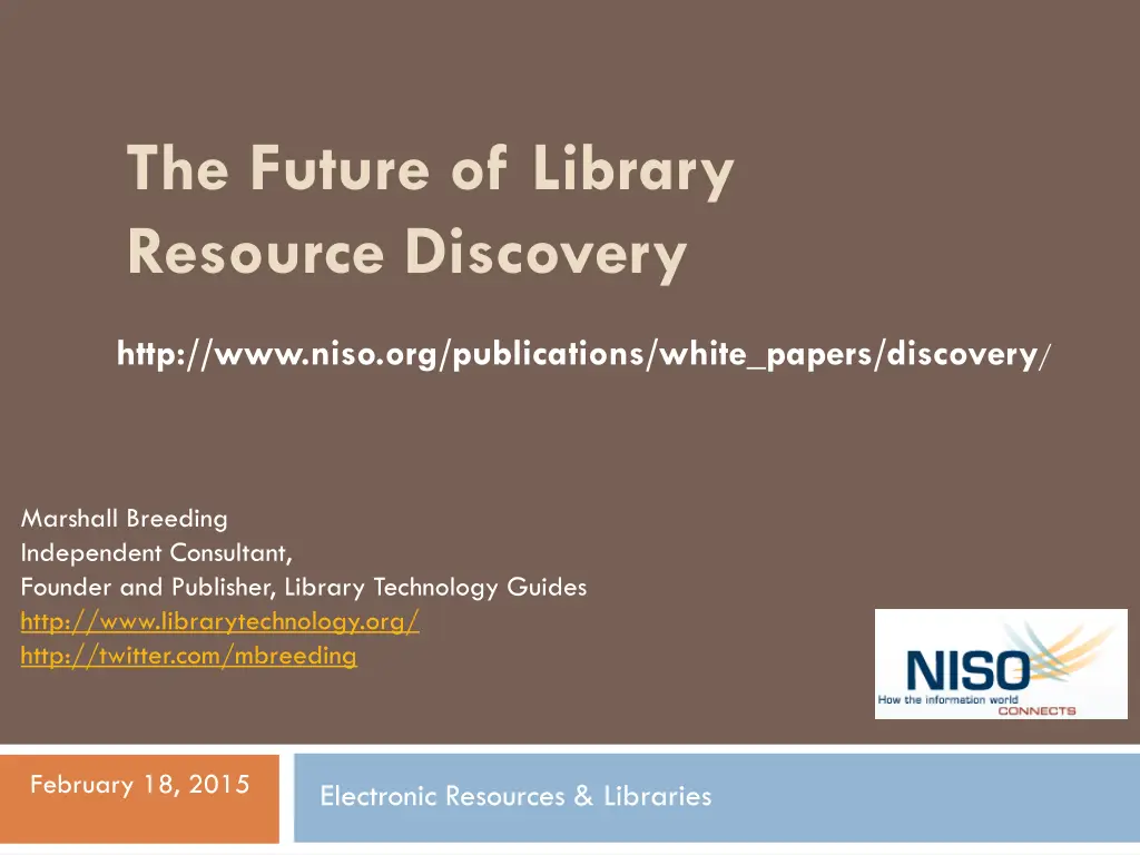 the future of library resource discovery
