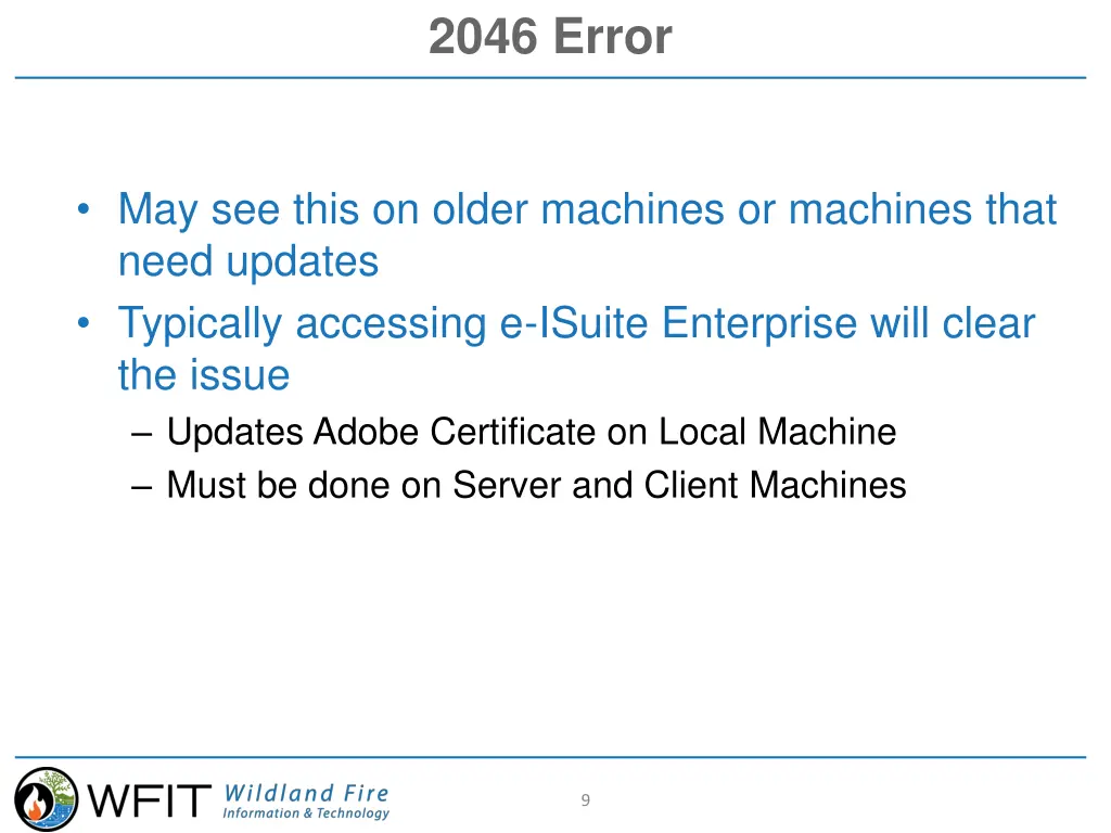 2046 error