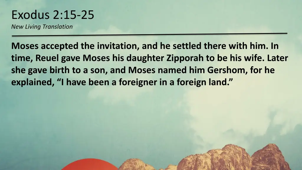 exodus 2 15 25 new living translation 3