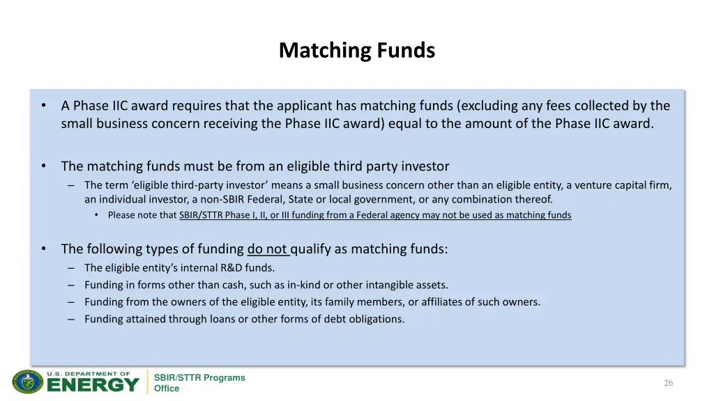 matching funds