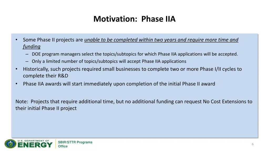 motivation phase iia
