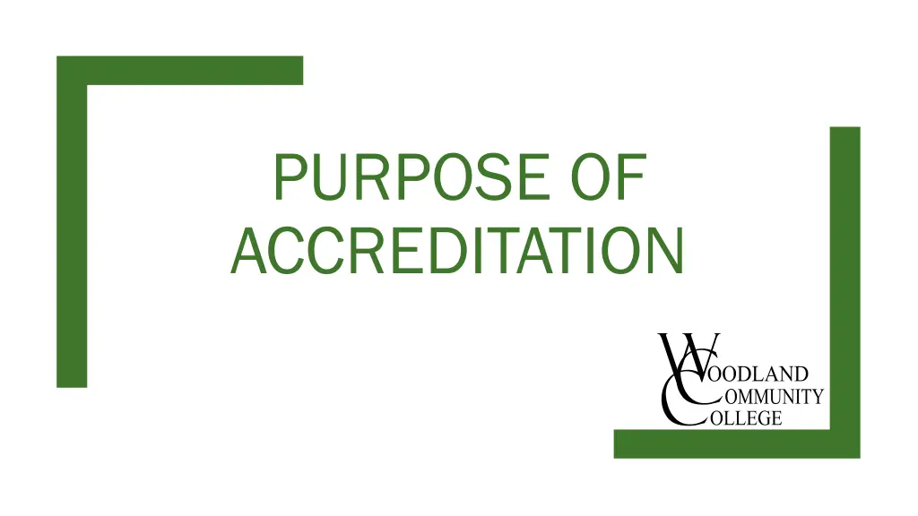 purpose of accreditation