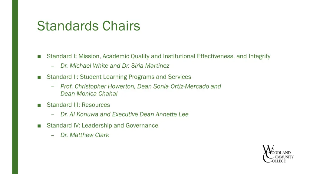 standards chairs