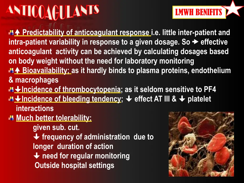 anticoagulants anticoagulants predictability