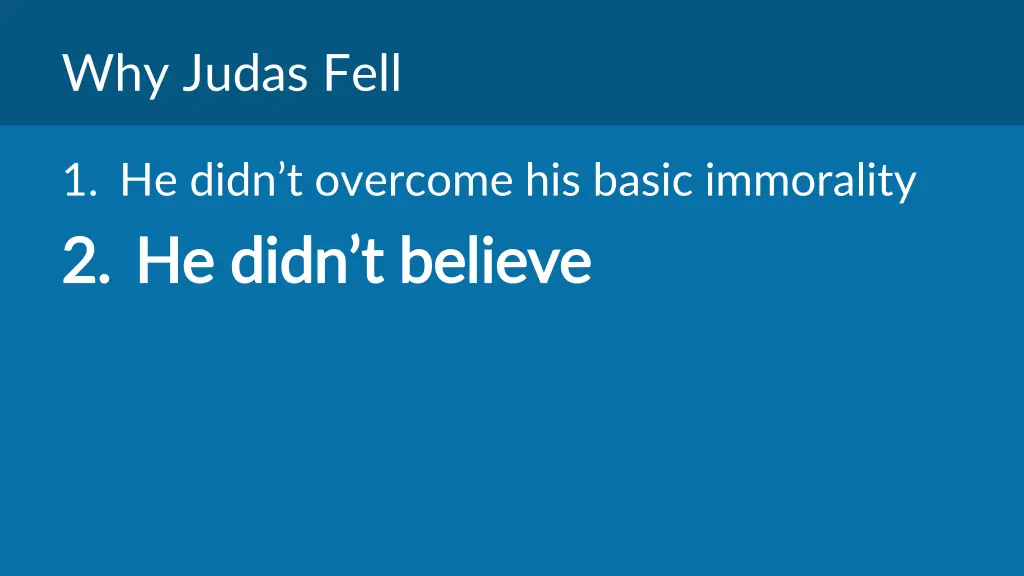 why judas fell 1