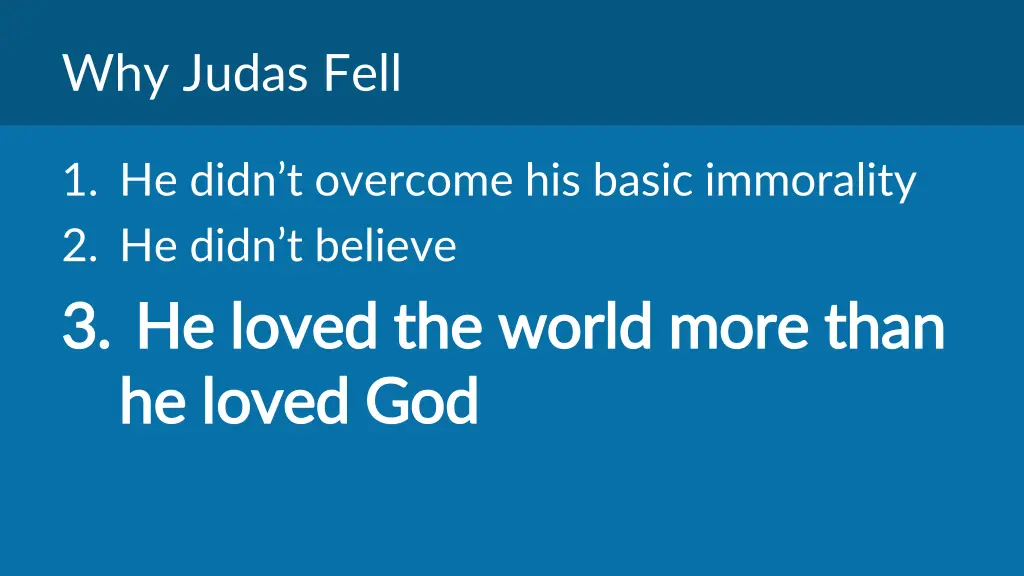 why judas fell 2