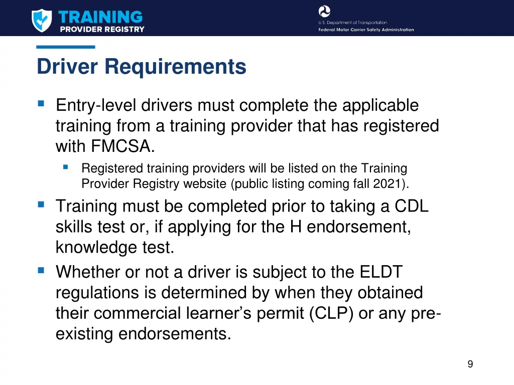 driver requirements