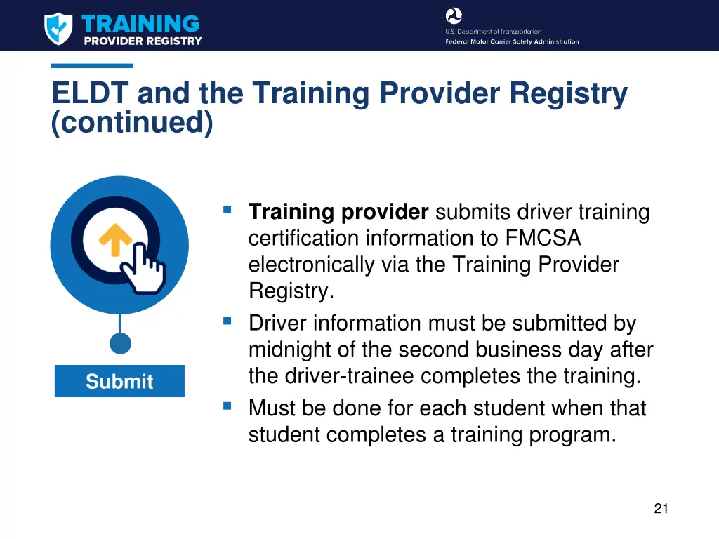 eldt and the training provider registry continued 1