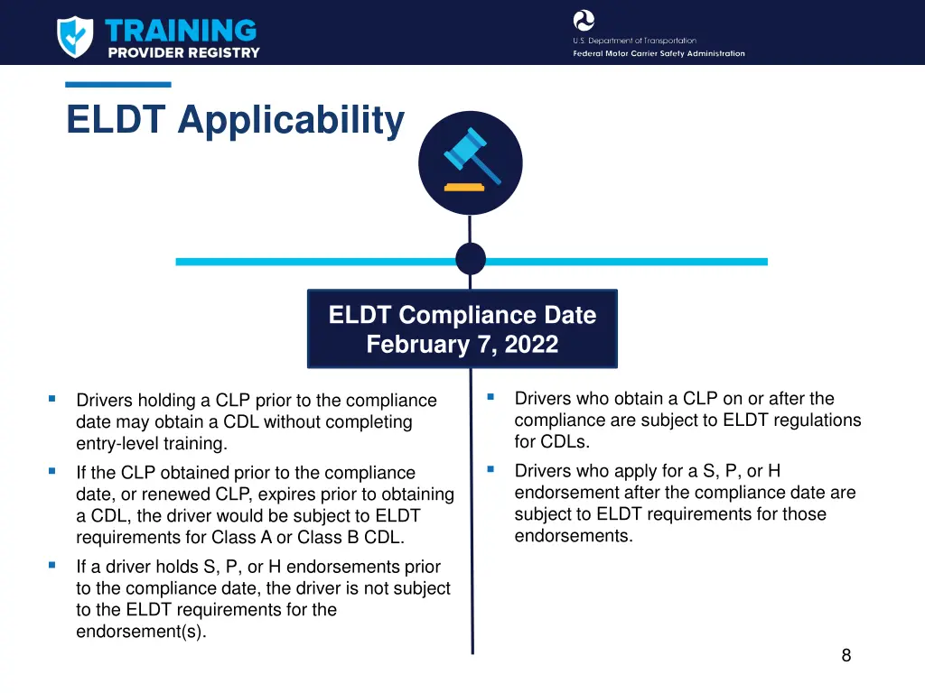 eldt applicability