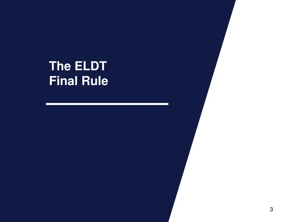 the eldt final rule
