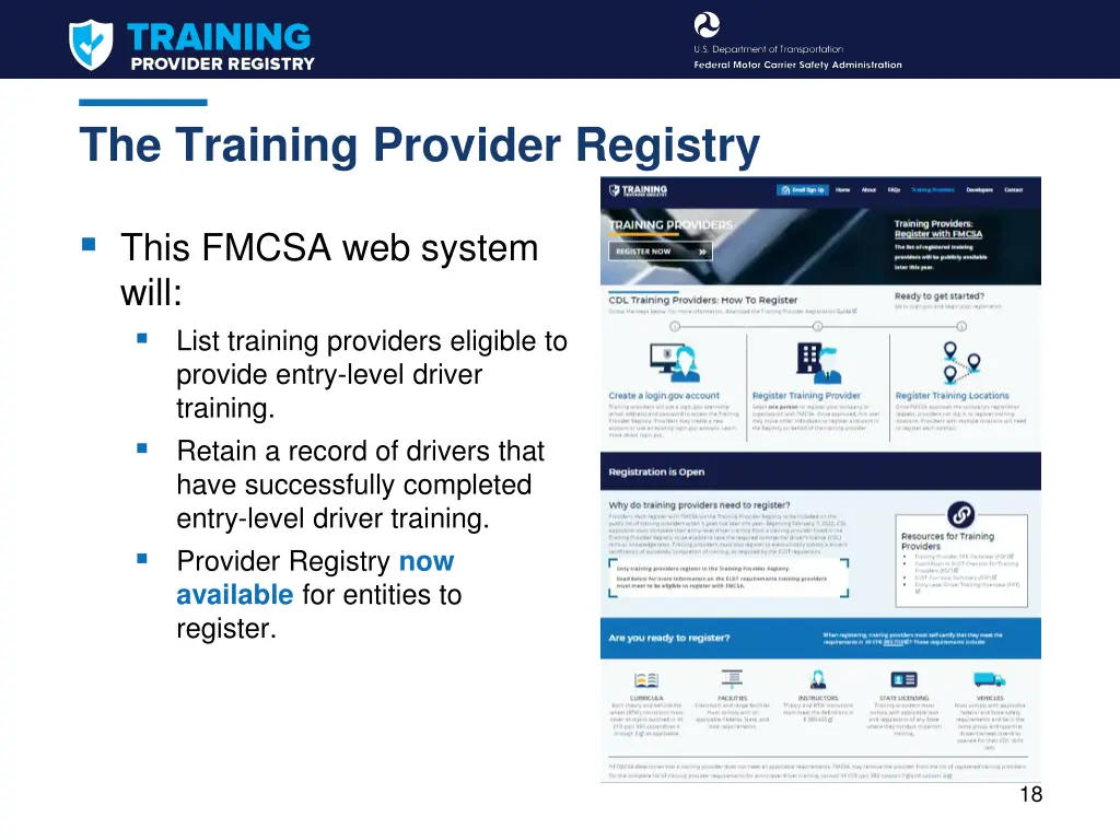 the training provider registry 1