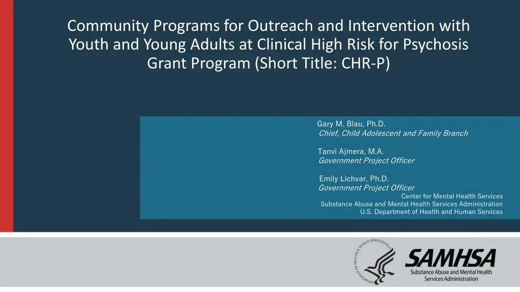 community programs for outreach and intervention