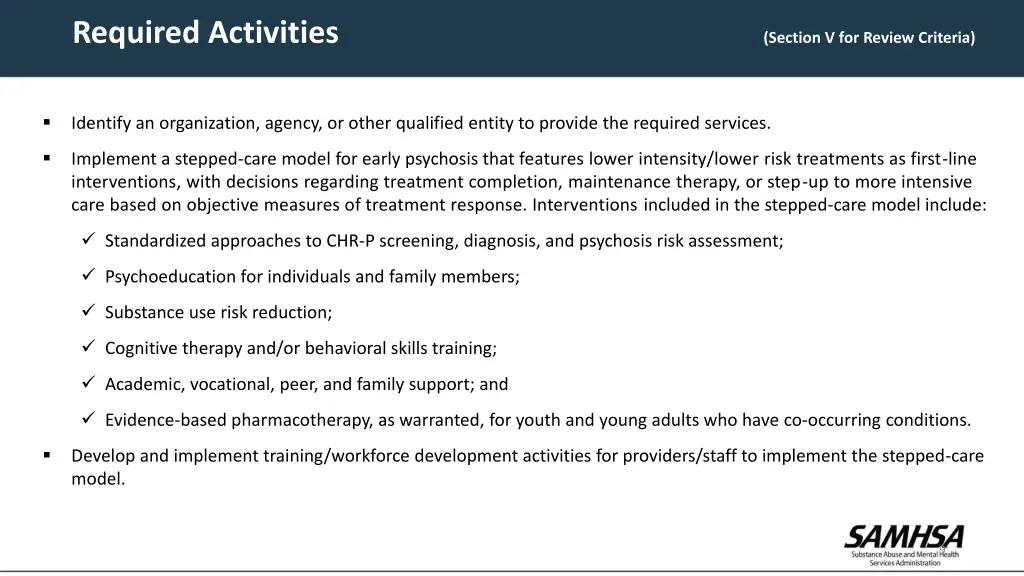 required activities